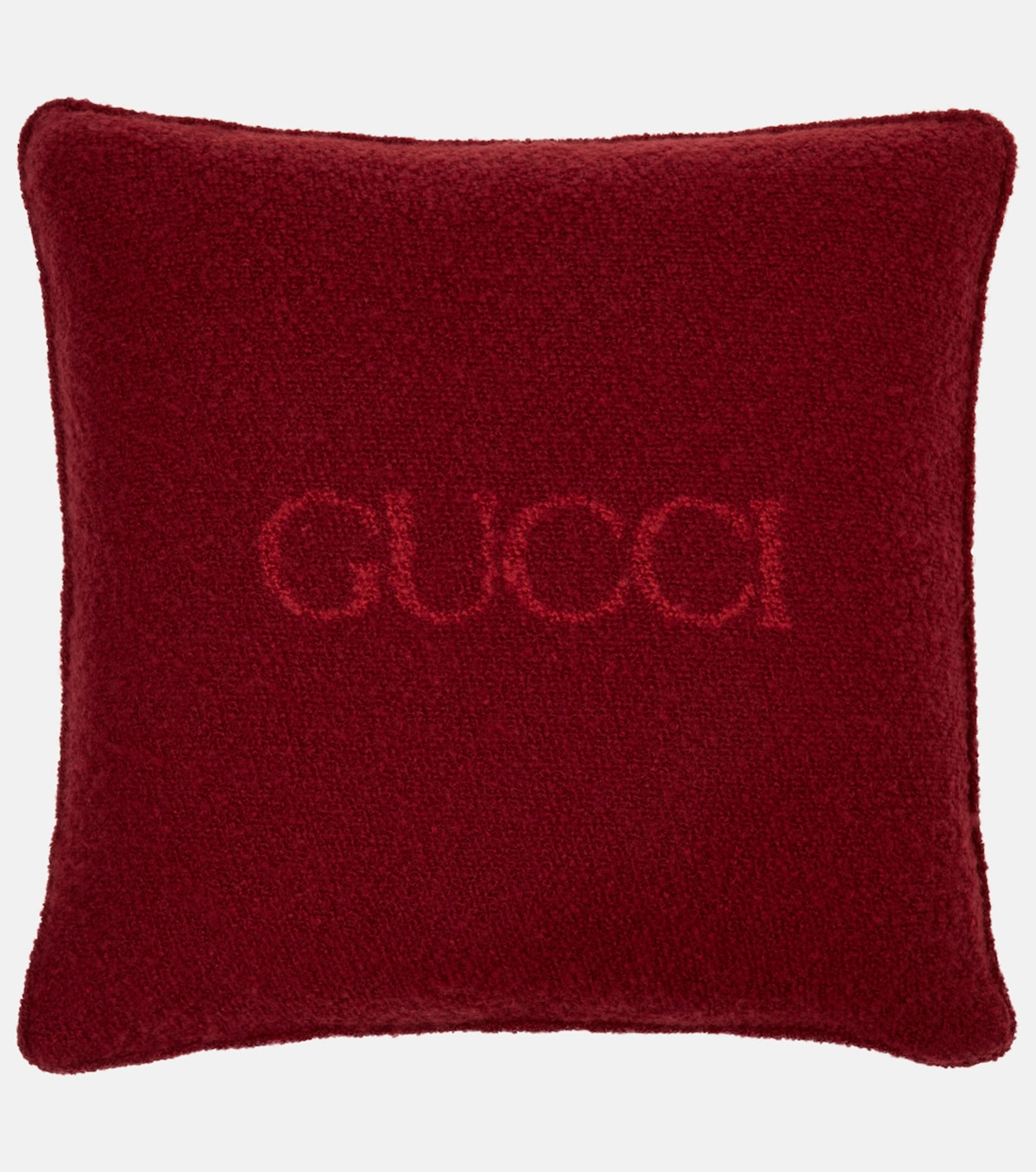 GUCCI 羊毛混纺圈圈呢靠垫