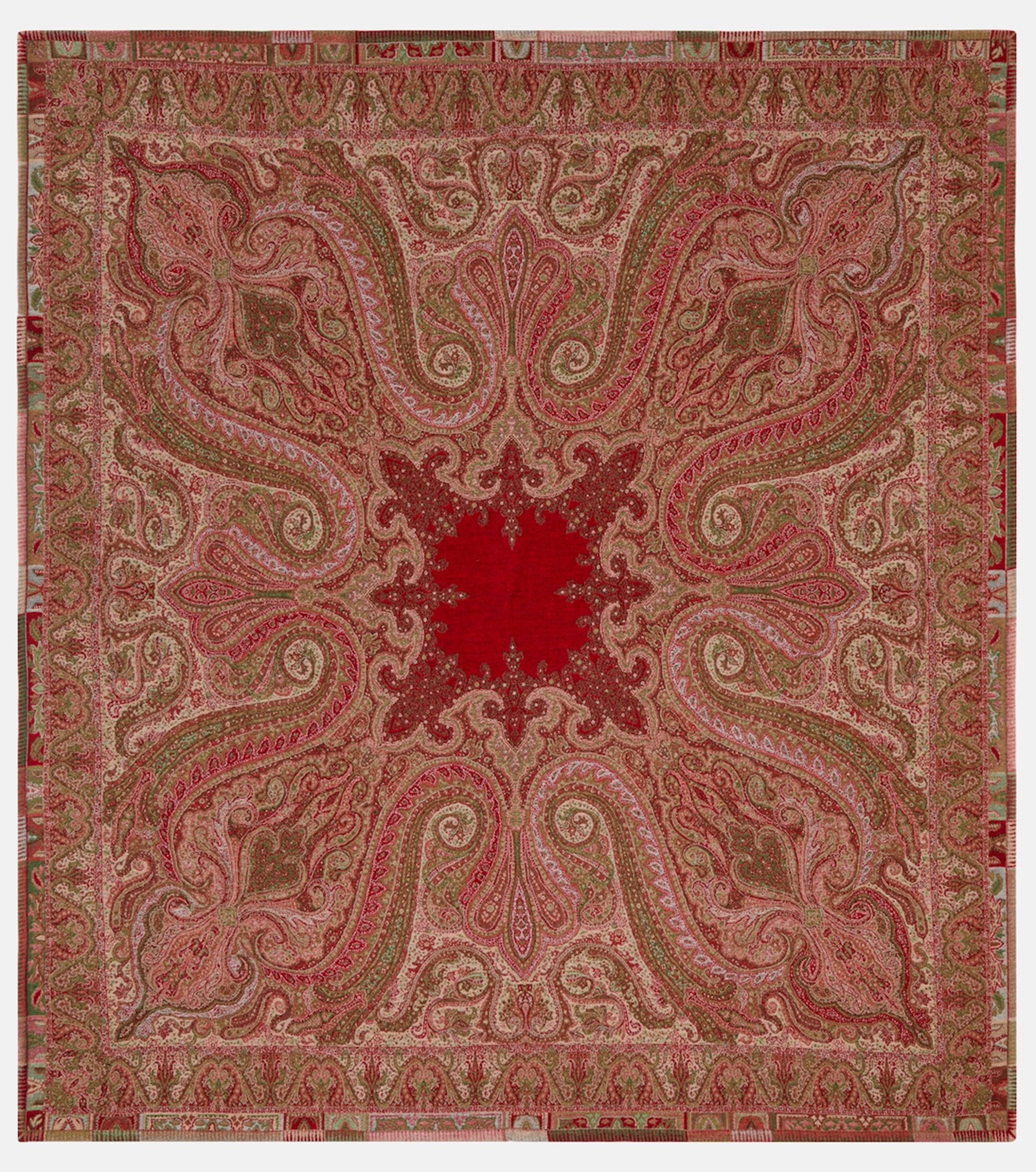 ETRO Carvin涡纹羊毛披毯