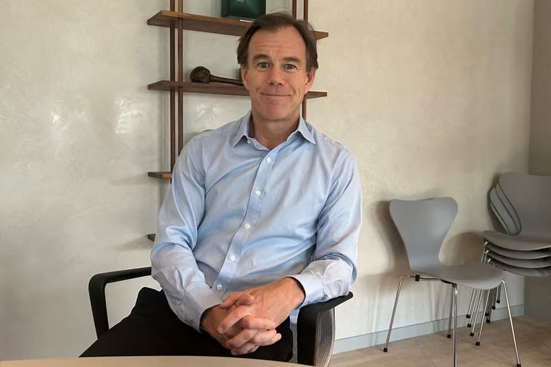 Karl-Johan Persson, chair of H&M, in Stockholm following the CEO transition on January 31, 2024. - Reuters