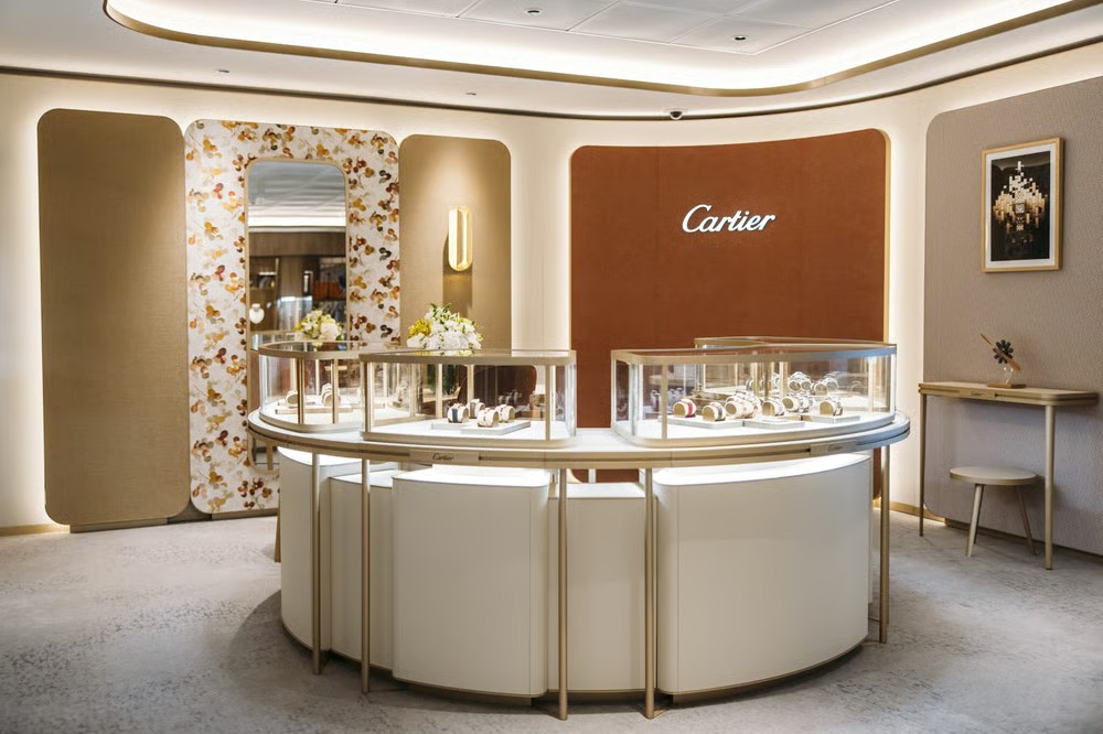 Cartier, IWC Schaffhausen, and Piaget debut retail spaces aboard Luminara. - Starboard Luxury