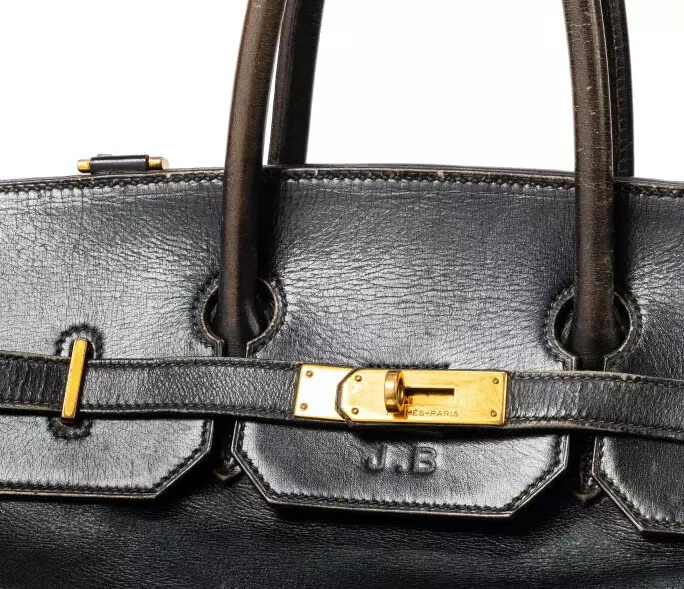 The first Birkin handbag with the initials J.B., owned by Jane Birkin - Shotheby's