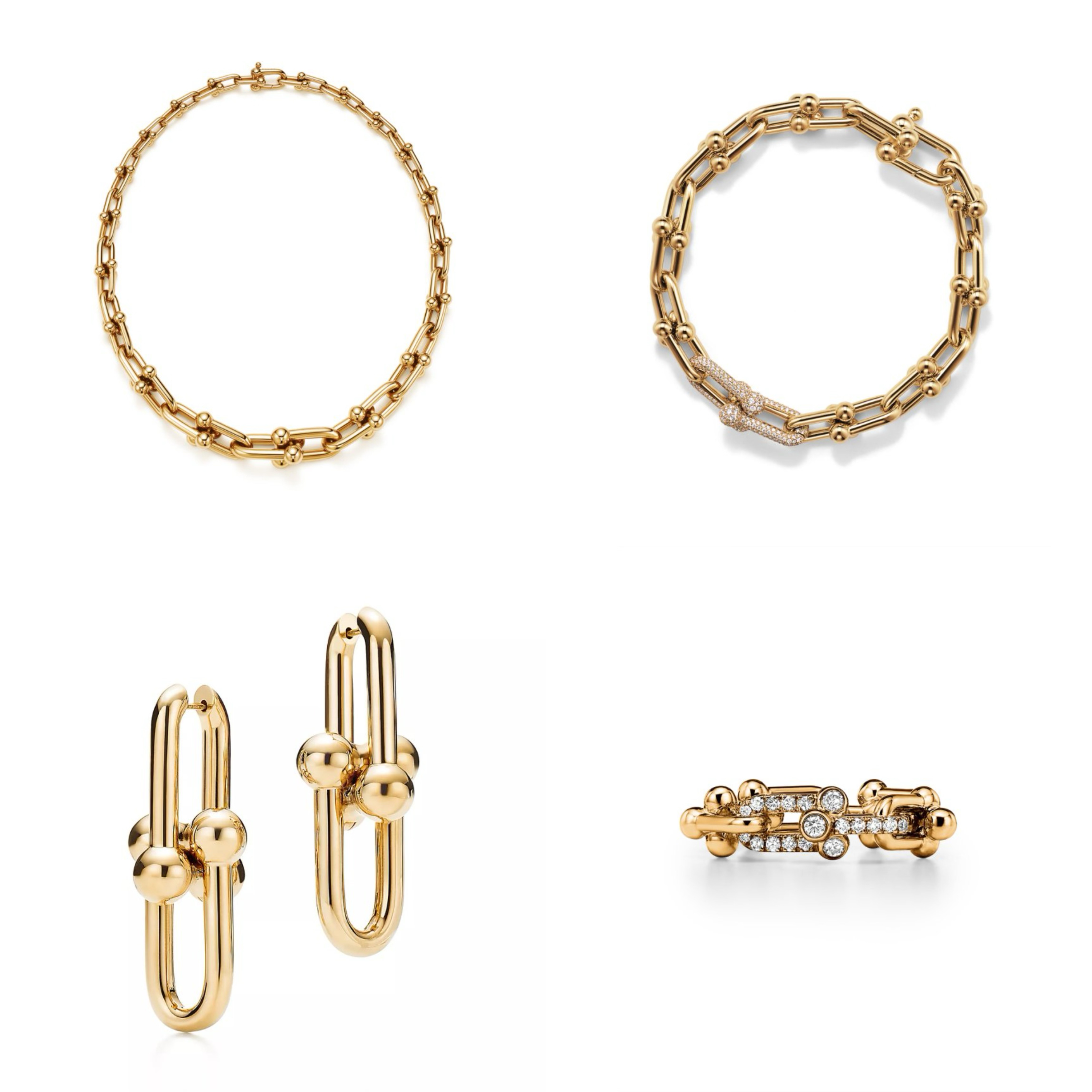 钟楚曦佩戴 Tiffany HardWear 系列 18K 黄金作品