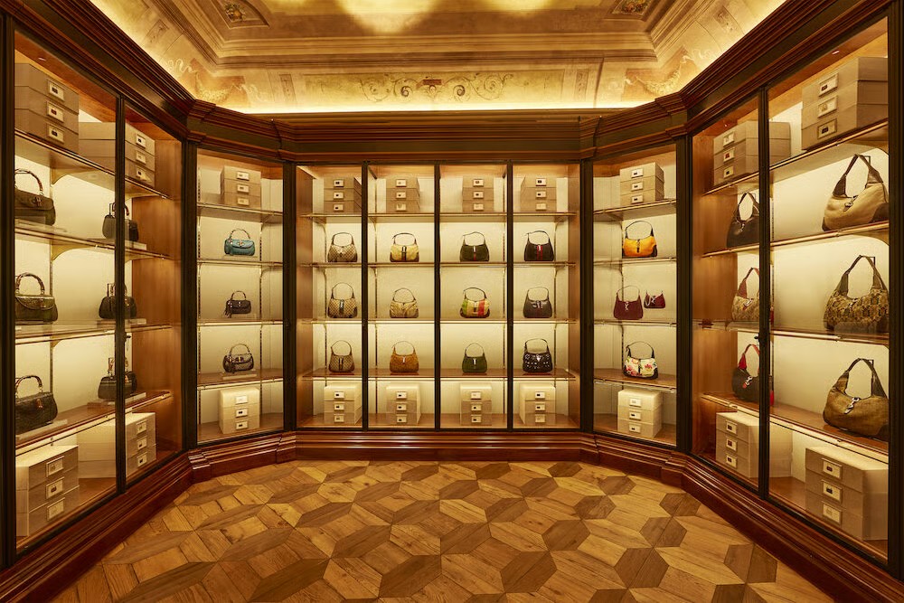 Inside a Gucci store