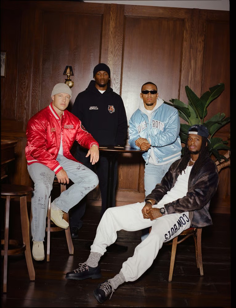 Christian McCaffrey, Amon-Ra St. Brown, CeeDee Lamb and Tee Higgins for Abercrombie & Fitch. - Abercrombie & Fitch
