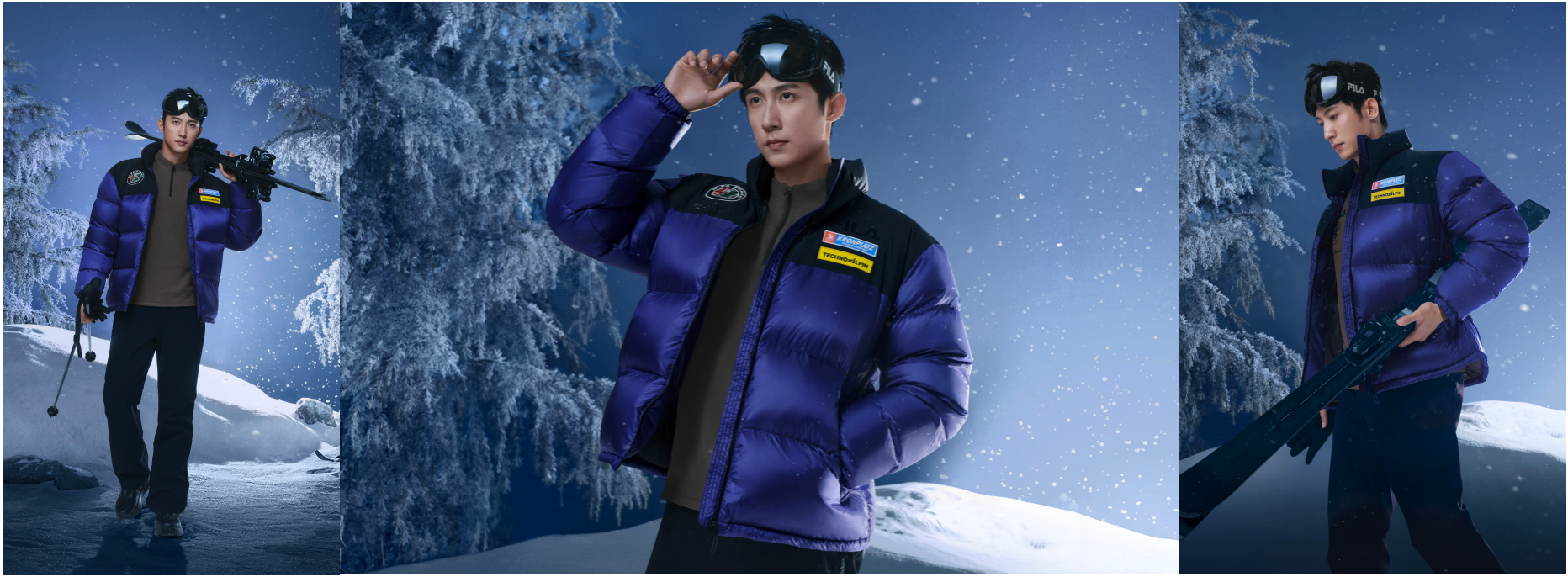 FILA时尚运动代言人黄景瑜演绎FILA「4810凌峰鹅绒」，展现“雪境造极”的防护系统